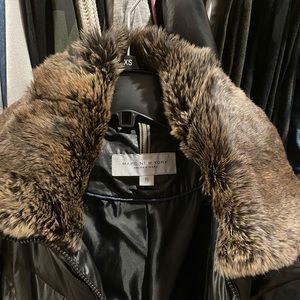 MARC NEW YORK Real Fur Collar Down Coat